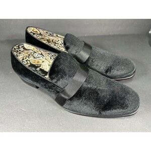 After Midnight Black Velvet Loafers Loafer Shoes Size 15